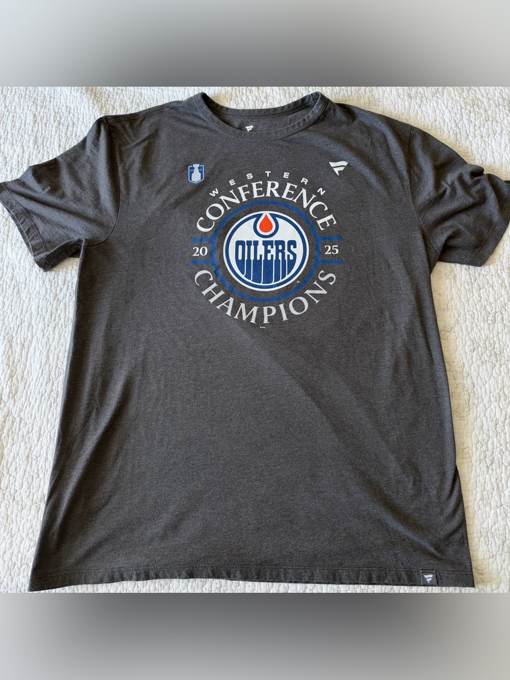 Fanatics Edmonton Oilers 2025 Western Conference Champions Locker Room T-Shirt